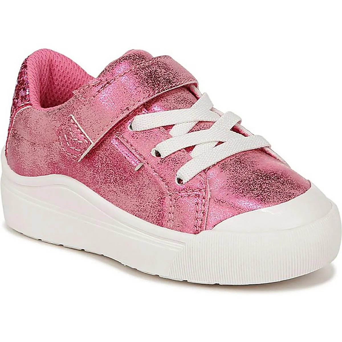 Time Off Toddler Girls Faux Leather Adjustable Slip On Shoes