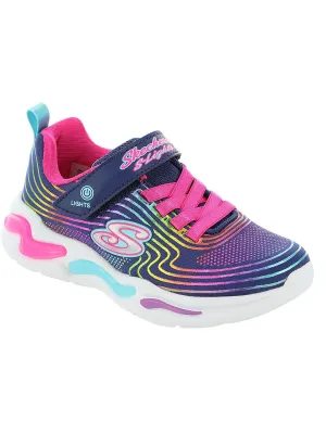Wavy Beams Girls Slip On Comfort Light-Up Shoes