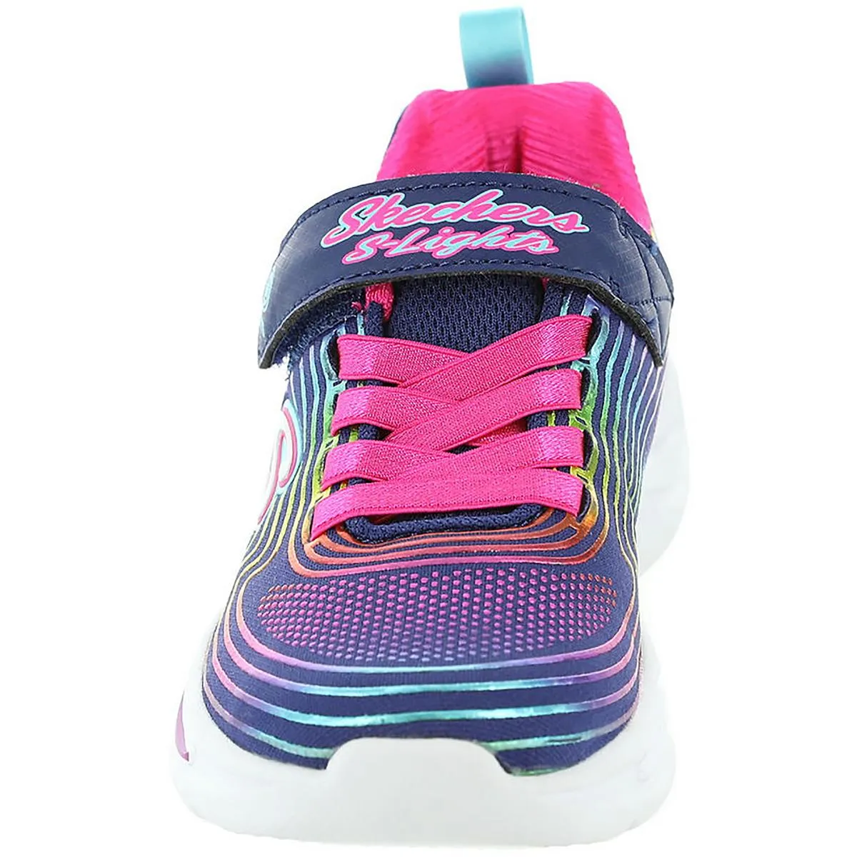 Wavy Beams Girls Slip On Comfort Light-Up Shoes
