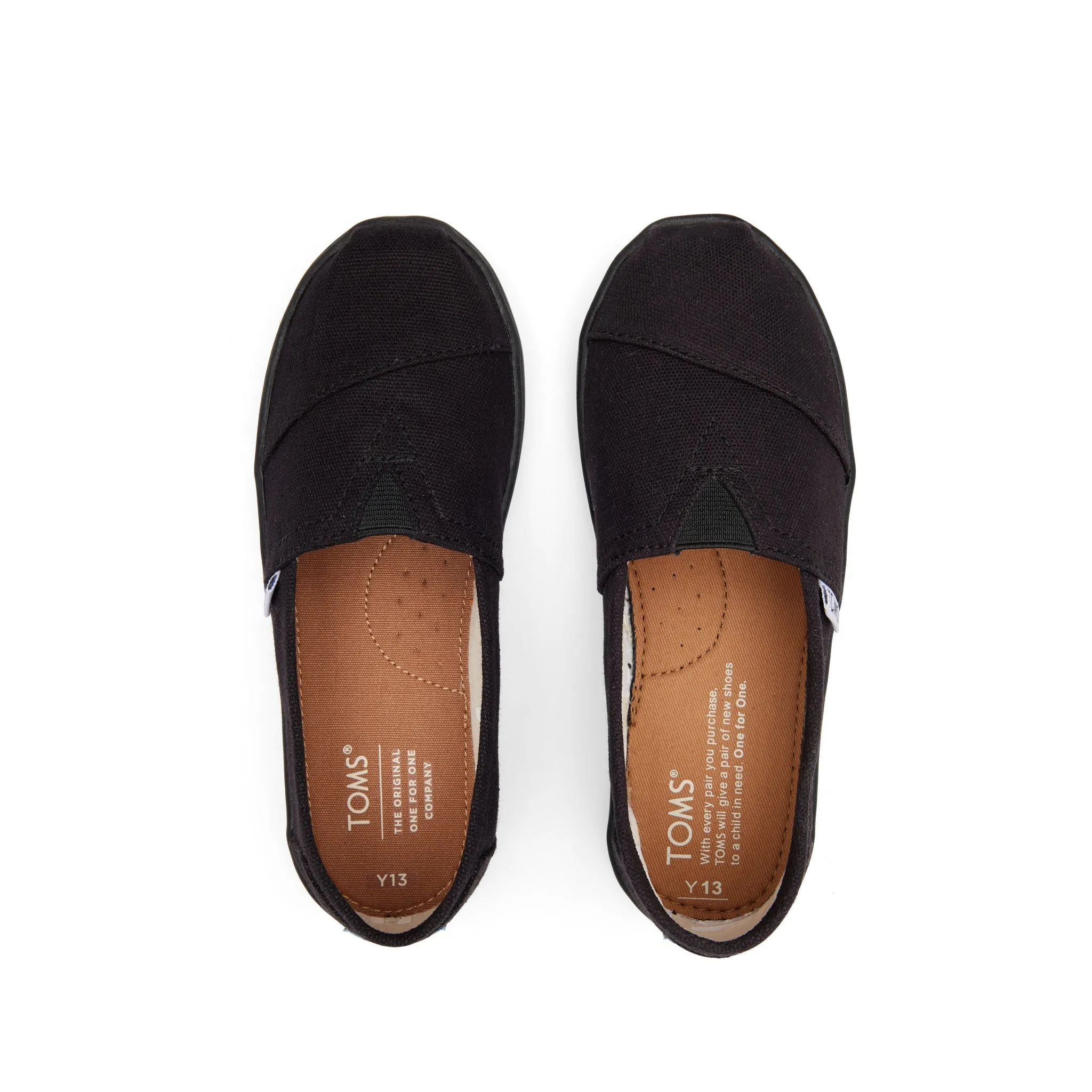 Youth Alpargata Black Canvas Kids Shoe